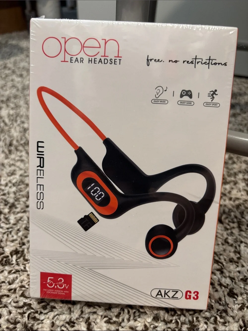 G3 Wireless Open-Ear Headset — Black & Orange